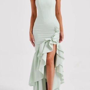 Chic Mint Green Ruffle Maxi Dress